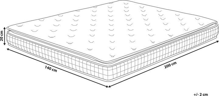Produktbild Beliani Charm (140 x 200 cm, Schaumstoffkern)