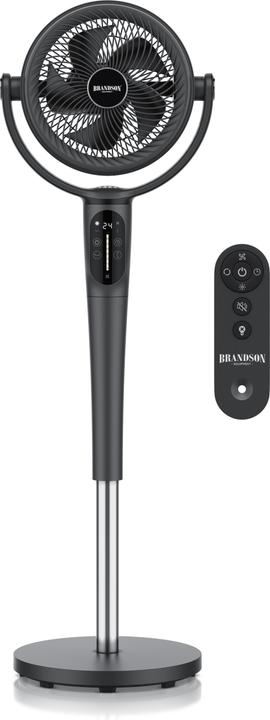 Produktbild Brandson Standventilator, Fernbedienung, leise, DC, 3D Oszillation, 21.5 cm Ø, Nachtlicht, Timer, 24 Stufen (57 dB)