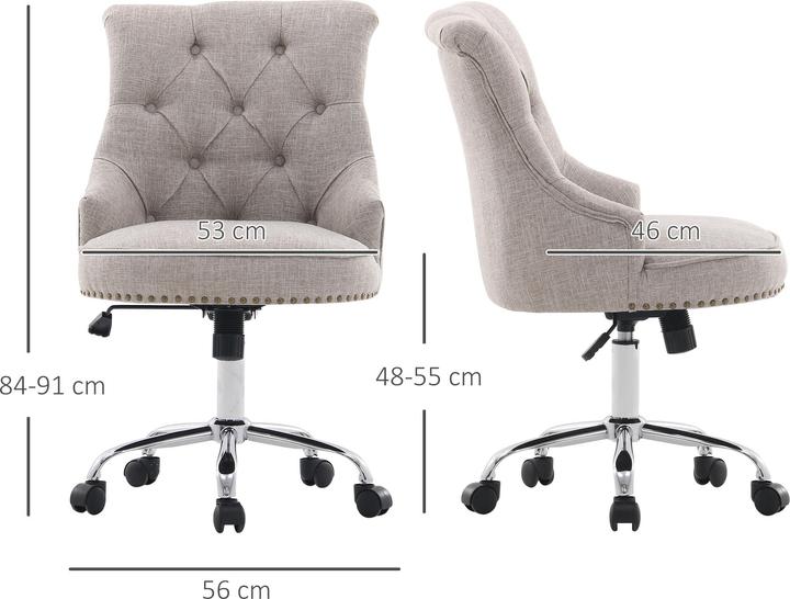 Produktbild Homcom Polsterstuhl mit Chesterfield-Lehne