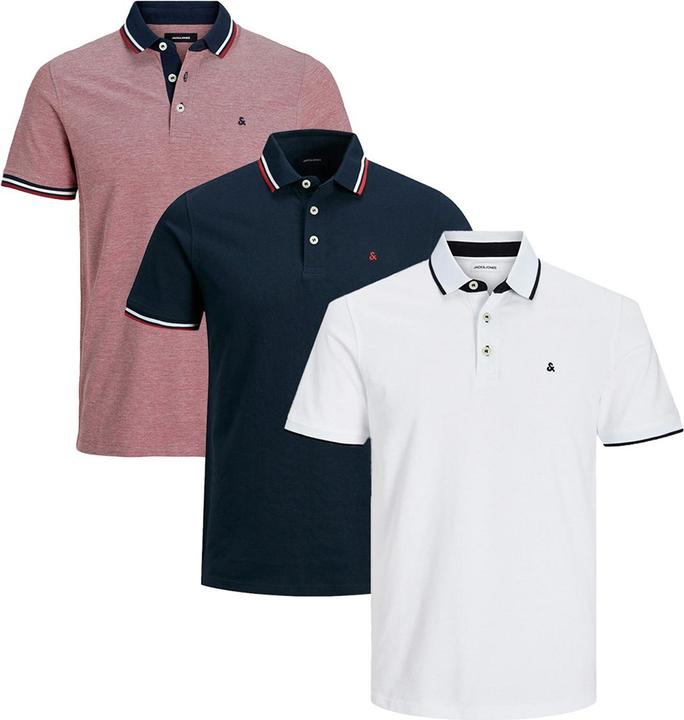 Immagine prodotto Jack & Jones 3er Pack Paulos - Slim Fit Poloshirt (S)