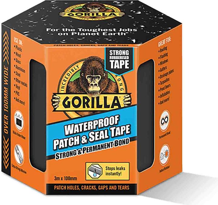 Gorilla 3044720 Armor Tape, PE Adhesive Tape Black, 0.86mm x 100mm x 3m (100 mm)