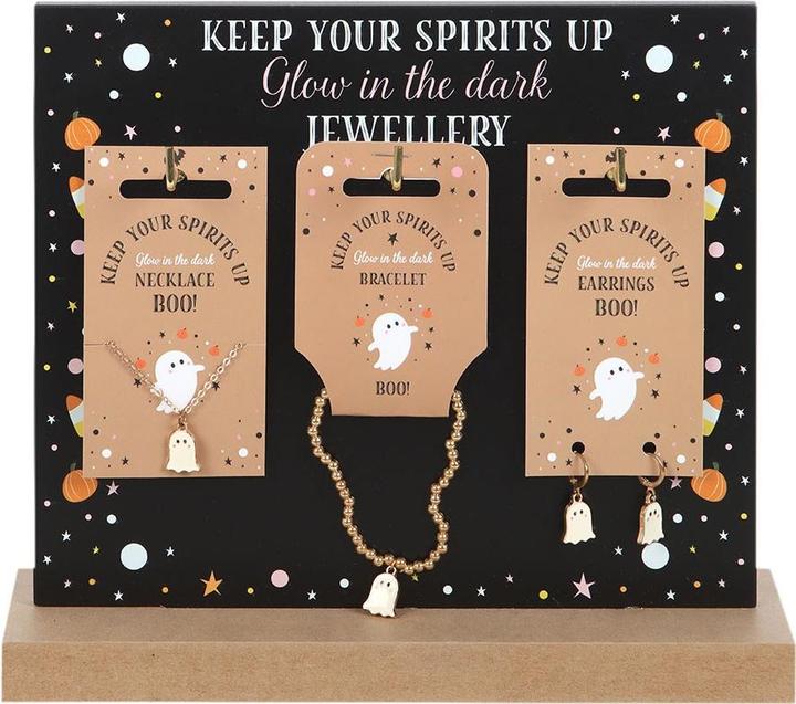Actual product image Something Different Ghost Glow In The Dark Jewellery Set (100% synthetic material)