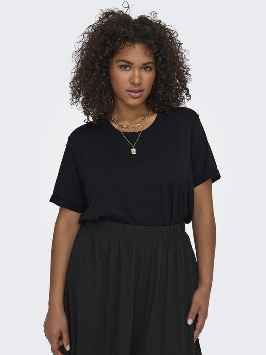 Immagine prodotto Only Vestibilità regolare Scollo rotondo Polsini ripiegati T-shirt T-shirt (XL)