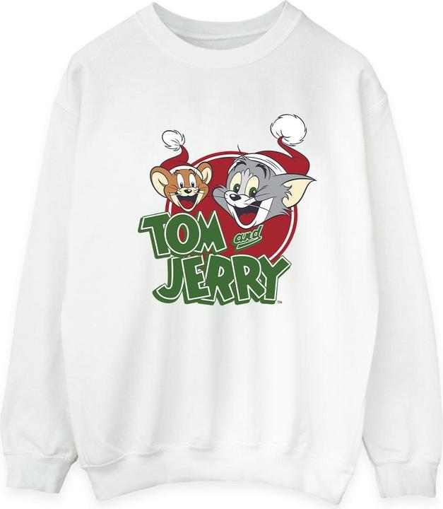 Tom & Jerry Christmas Hat Logo Sweatshirt (M)