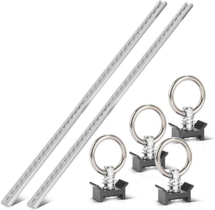 Produktbild Stahlwerk Zurrschienen 2er Set mit Zurrösen 100 cm Airlineschienen aus Aluminium