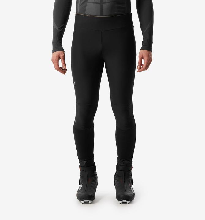 Wedze Langlaufhose Tights winddicht Herren, 500 schwarz