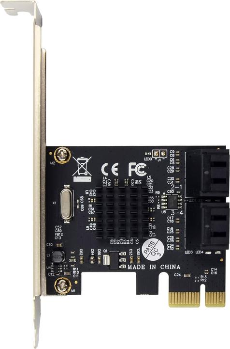 Image du produit InLine Carte d'interface, 4x SATA 6Gb/s, avec 4x SATA, PCIe 2.0 (PCI-Express)