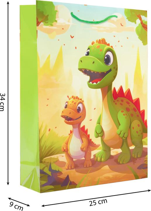 Actual product image Idena Gift bag children motif dino multicoloured 25x9x34cm (Gift bag)