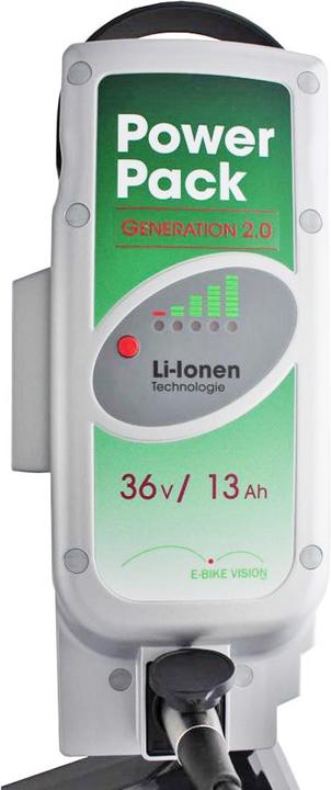 Actual product image E-Bike-Vision Seat tube battery Panasonic Powerpack 36V incl. charger (468 Wh, E-Bike battery)