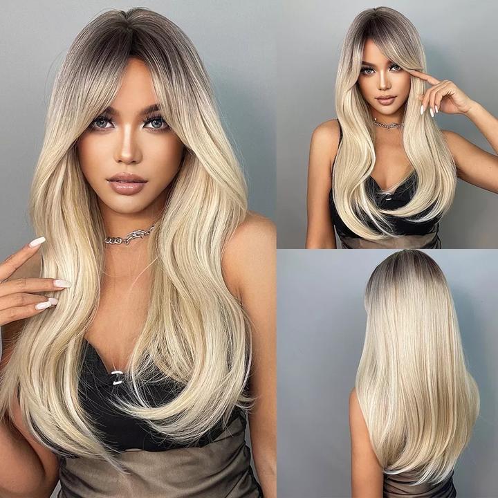 Immagine prodotto Noya Kunsthaar Perücke Synthetic Wig - Blond / Braun 60cm (Marrone, Biondismo, 22 cm)