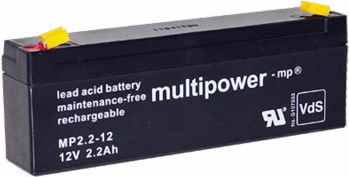 Multipower Akku MP2.2-12 Blei Akku, 4,8mm Faston Stecker MP2,2-12 (12 V, 2.20 Ah)