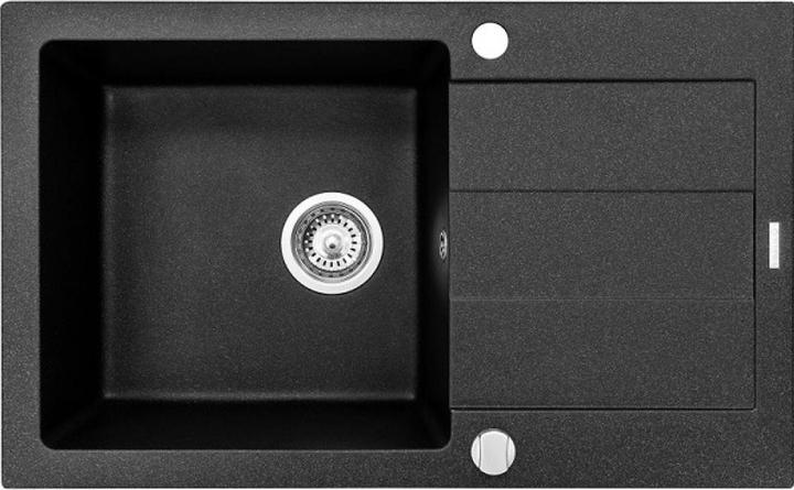 Pyramis Spülbecken Sparta Plus 78x48 1b 1D Schwarz (48 cm, 78 cm)