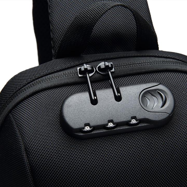Actual product image Wozinsky Crossbody Backpack with USB Port - Black