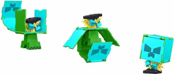 Actual product image Minecraft Flippin' Figure Creeper + Charged Creeper