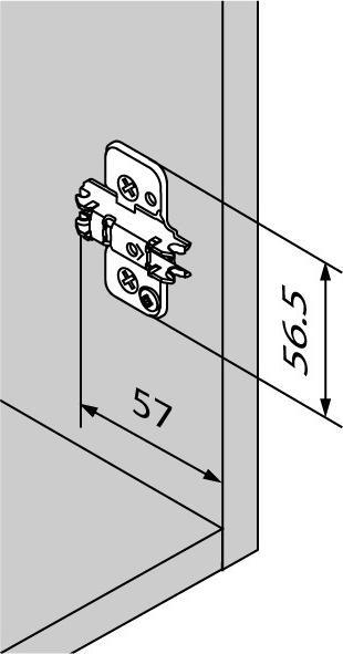Actual product image Blum Cross mounting plates (Nail plate, 1 pcs.)