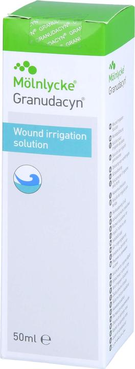 Actual product image Mölnlycke Granudacyn wound irrigation solution, 50 ml FLU