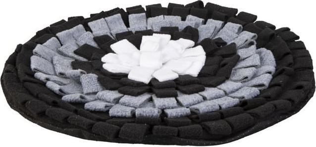 Mica Pets Dog toy - search and sniffing rug - black/grey/white - approx. Ø 40 cm