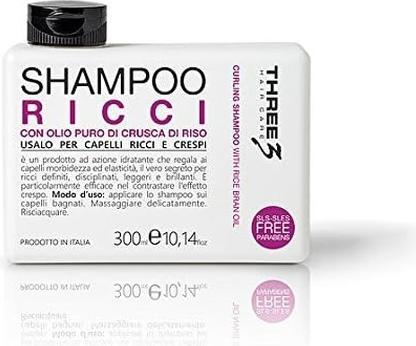 Image du produit faipa Trois shampooings Ricci Curling à l'huile de son de riz pure sans SLS ni parabènes 300ml (300 ml, Shampoing liquide)
