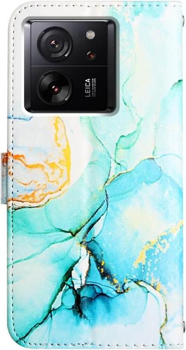 Produktbild Cover-Discount Xiaomi 13T / 13T Pro - Leder Etui Hülle Marble blau (Xiaomi 13T, Xiaomi 13T Pro)