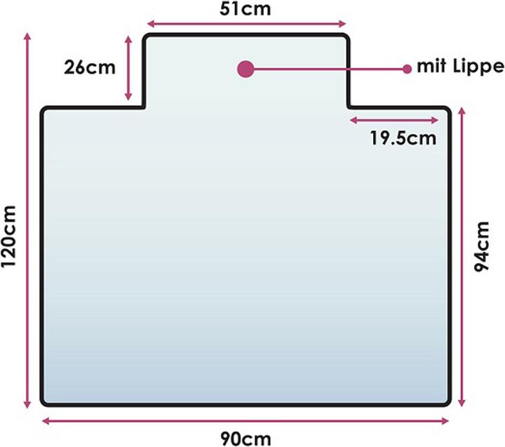 Actual product image Trenddeko Computex anti-static floor protection mat (120 x 90 cm)