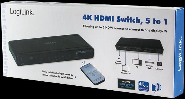 Produktbild LogiLink HDMI 5-Port Switch (Video Switch)