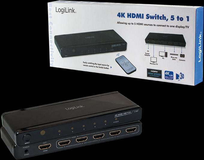 Produktbild LogiLink HDMI 5-Port Switch (Video Switch)