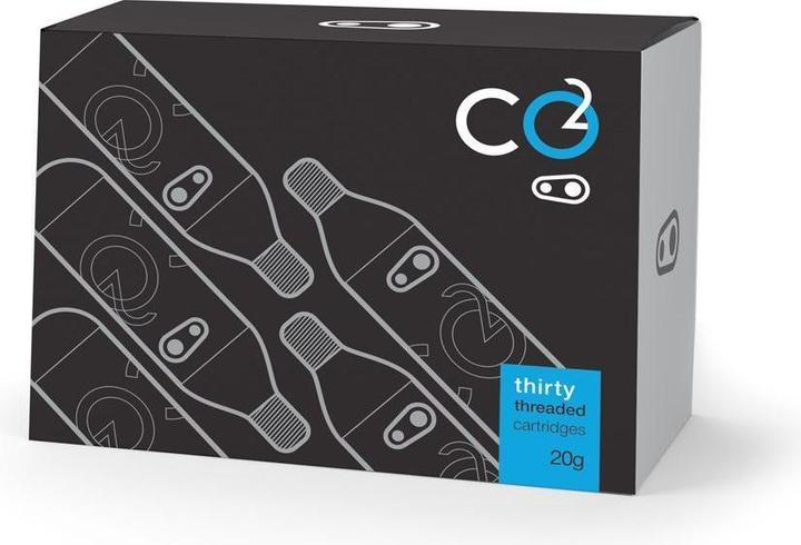 Crankbrothers CO2 Kartuschen 20g, mit Gewinde, Refillpack 30 St. (CO2-Ersatzkartuschen)