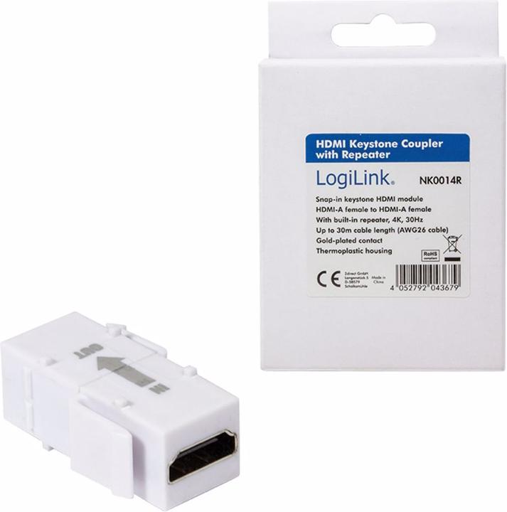 Image du produit LogiLink Connecteur Keystone HDMI (Rallonge)