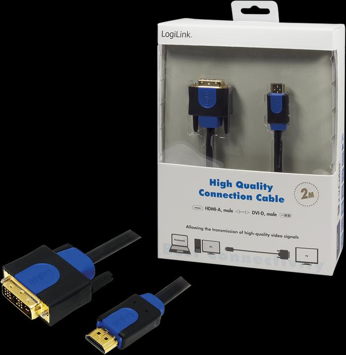 Produktbild LogiLink HDMI zu DVI (1 m, DVI, HDMI)