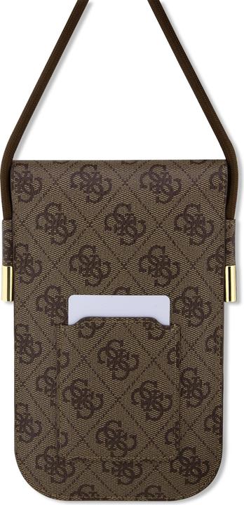 Produktbild Guess PU 4G Metal Logo Script Phone Bag - brown (Universal)