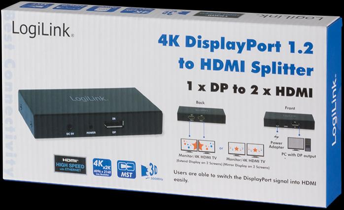 Actual product image LogiLink 4K DisplayPort 1.2 to HDMI