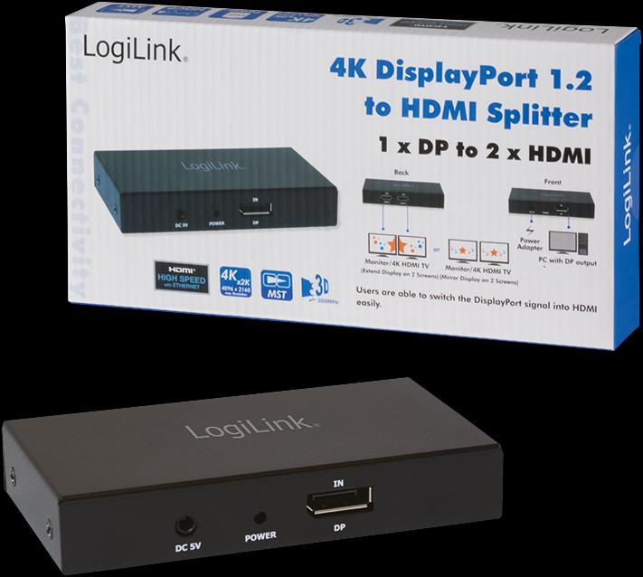 Actual product image LogiLink 4K DisplayPort 1.2 to HDMI