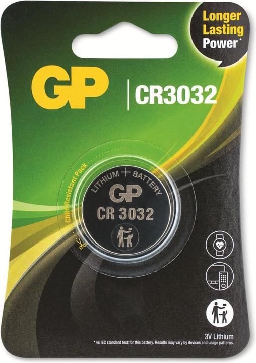 Image du produit GP Batteries PILE BOUTON LITHIUM CR3032 (1 pcs, CR3032, 500 mAh)