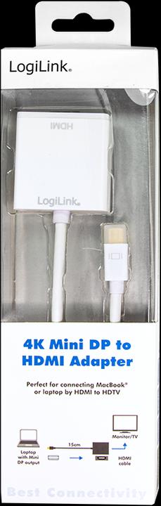 Produktbild LogiLink Mini DisplayPort zu HDMI (HDMI, 15 cm)