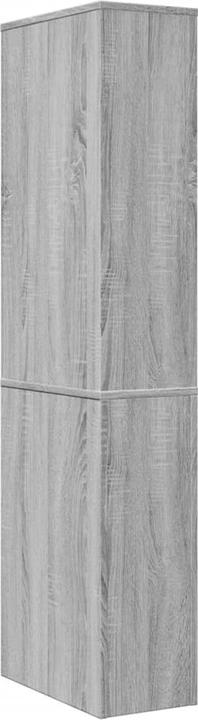 Produktbild VidaXL Badschrank Hochschrank Nischenschrank Schmal mit Rollen Grau Sonoma (22 x 41 x 135 cm)