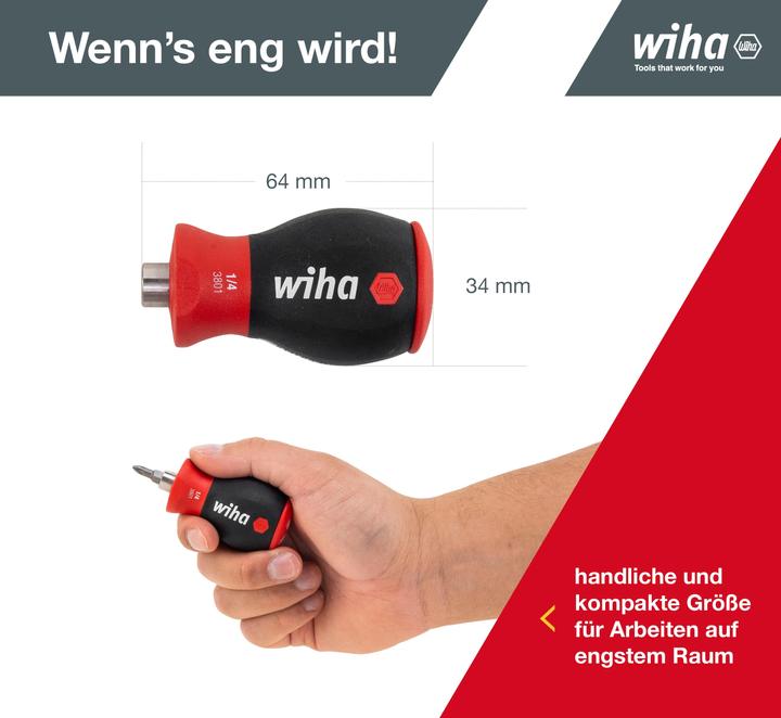 Image du produit Wiha Magasin porte-embouts Phillips 7 pces (évidement transversal)