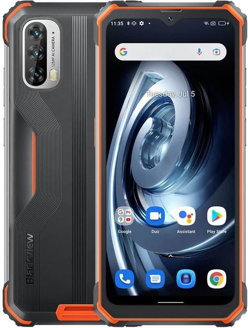 Image du produit Blackview BV7100 13000 mAh 6/128 GB Orange (Orange) Smartphone (128 Go, Orange, Noir, 6.58", Double SIM, 12 Mpx, 4G)