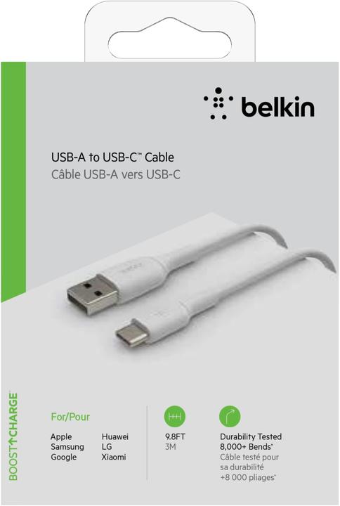 Produktbild Belkin USB A – USB C (3 m, USB 2.0)