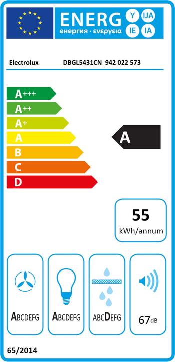 Energie-Label Electrolux DBGL5431CN (Huttenlüfter)