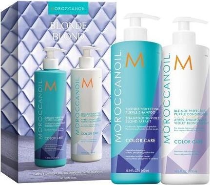 Image du produit Moroccanoil Set de shampoing et d'après-shampoing demi-litre violet (Set soin capillaire)