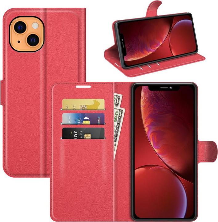 Actual product image Cover-Discount iPhone 13 mini - leather case cover red (Apple iPhone 13 mini)