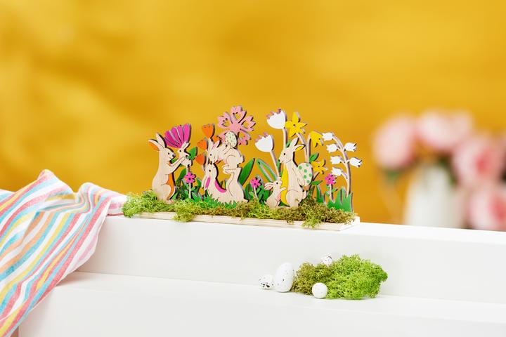 Actual product image VBS Wooden stick motif "Osterfreude", 3 pieces, approx. l 22 cm plywood