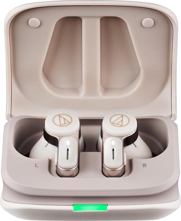 Produktbild Audio-Technica Kompiuterio kolonėlės WIRELESS EARBUDS ATH-TWX7 Baltas (ANC, 6.50 h, Kabellos)