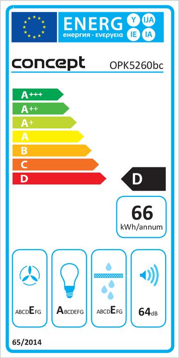 Energy Label Concept OPK5260BC (Wall hood)