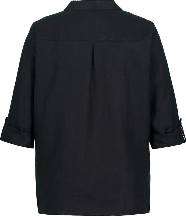 Produktbild Ulla Popken Bluse, Leinen, offener Kragen, Langarm (50, 52)