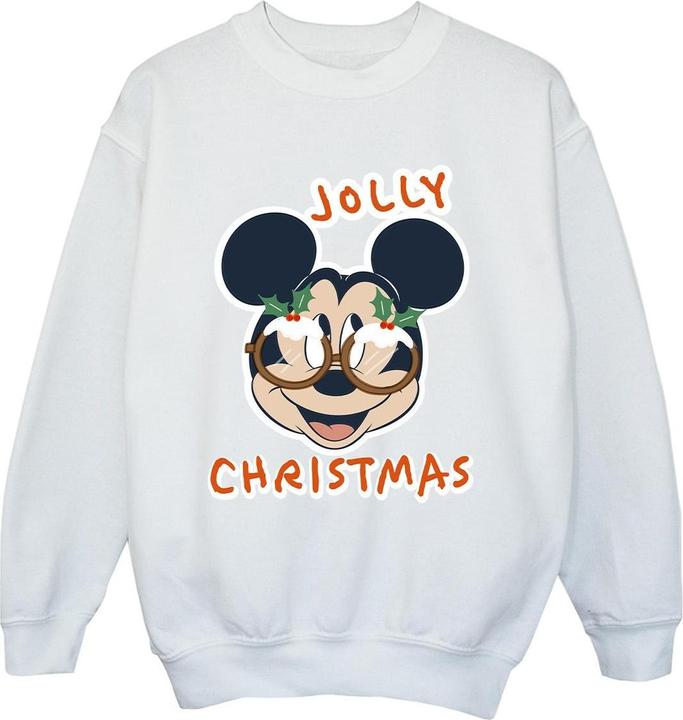 Disney Mickey Mouse Jolly Christmas Glasses Sweatshirt Jungen