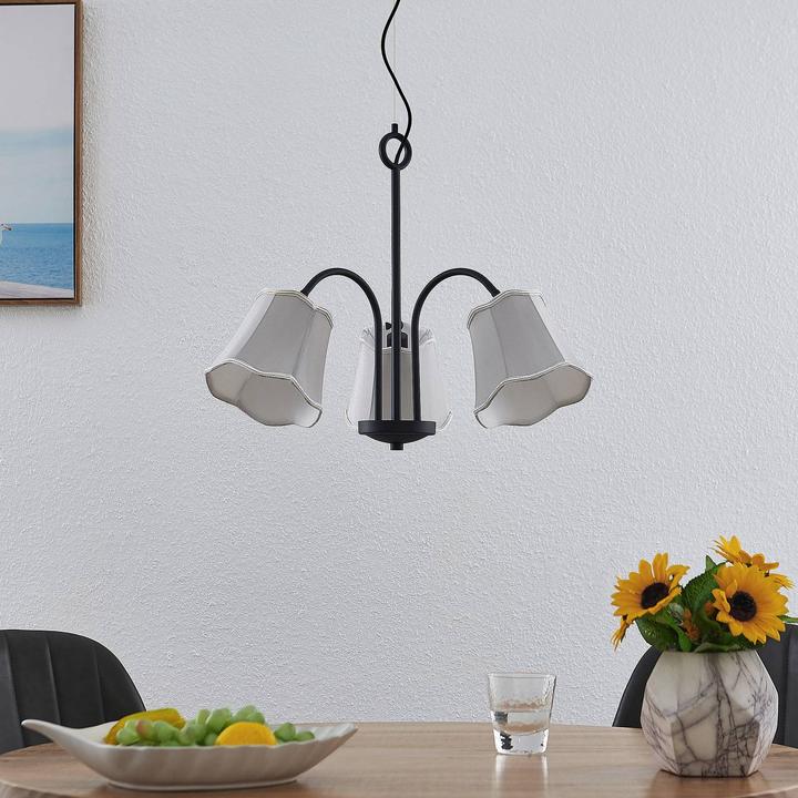 Immagine prodotto Lucande Lampada a sospensione Binta 3 Grigio Argento (E14)