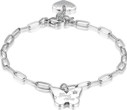 Sagapo S'Agapo SBM55 Women's Steel Bracelet with Butterfly Symbol