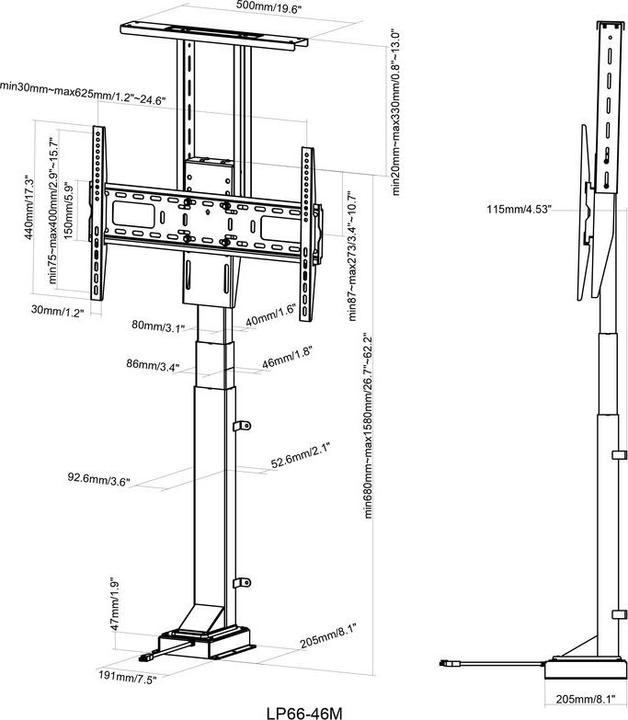 Produktbild Xantron Premium-600HE (Universal, 65", 50 kg)