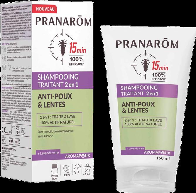Produktbild Pranarom AROMAPOUX - 2-IN-1 Behandlungsshampoo gegen Kopfläuse und Nissen (150 ml, Läuse Shampoo)